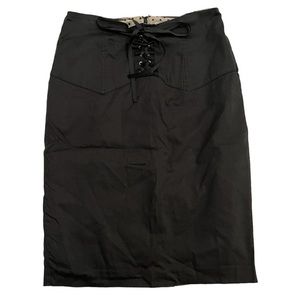 VINTAGE BLACK MIDI SKIRT